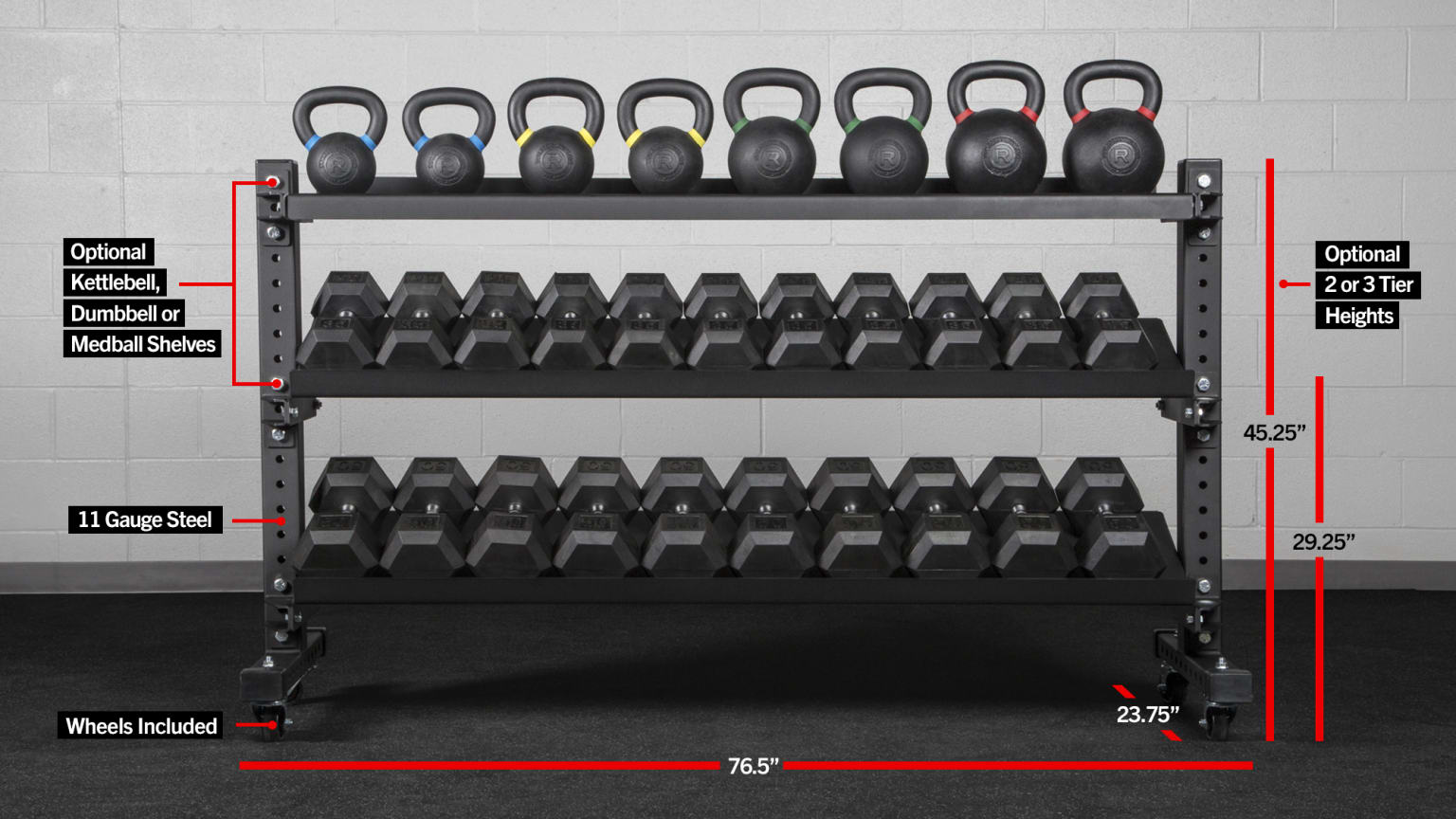 Weights shop storage rack